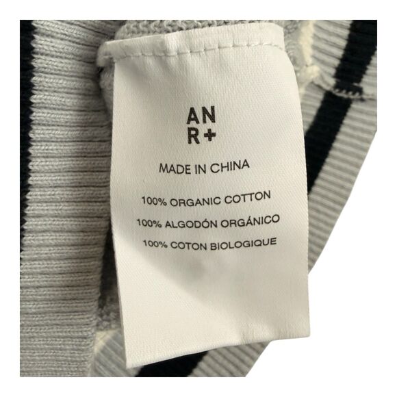 ANR+ ALP N ROCK Collared Sweater Women’s Sz Medium Short Sleeves Gray Cotton - Picture 9 of 9